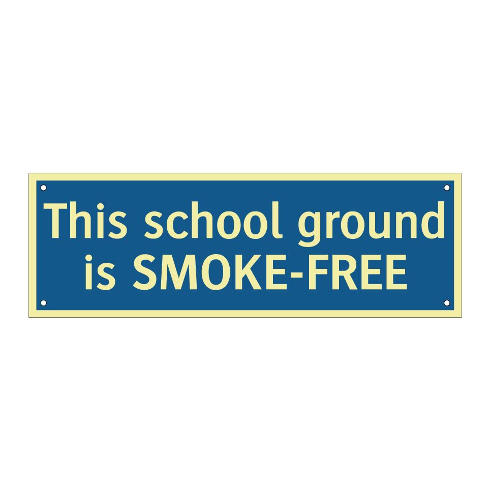 This school ground is SMOKE-FREE