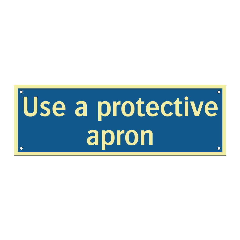 Use a protective apron