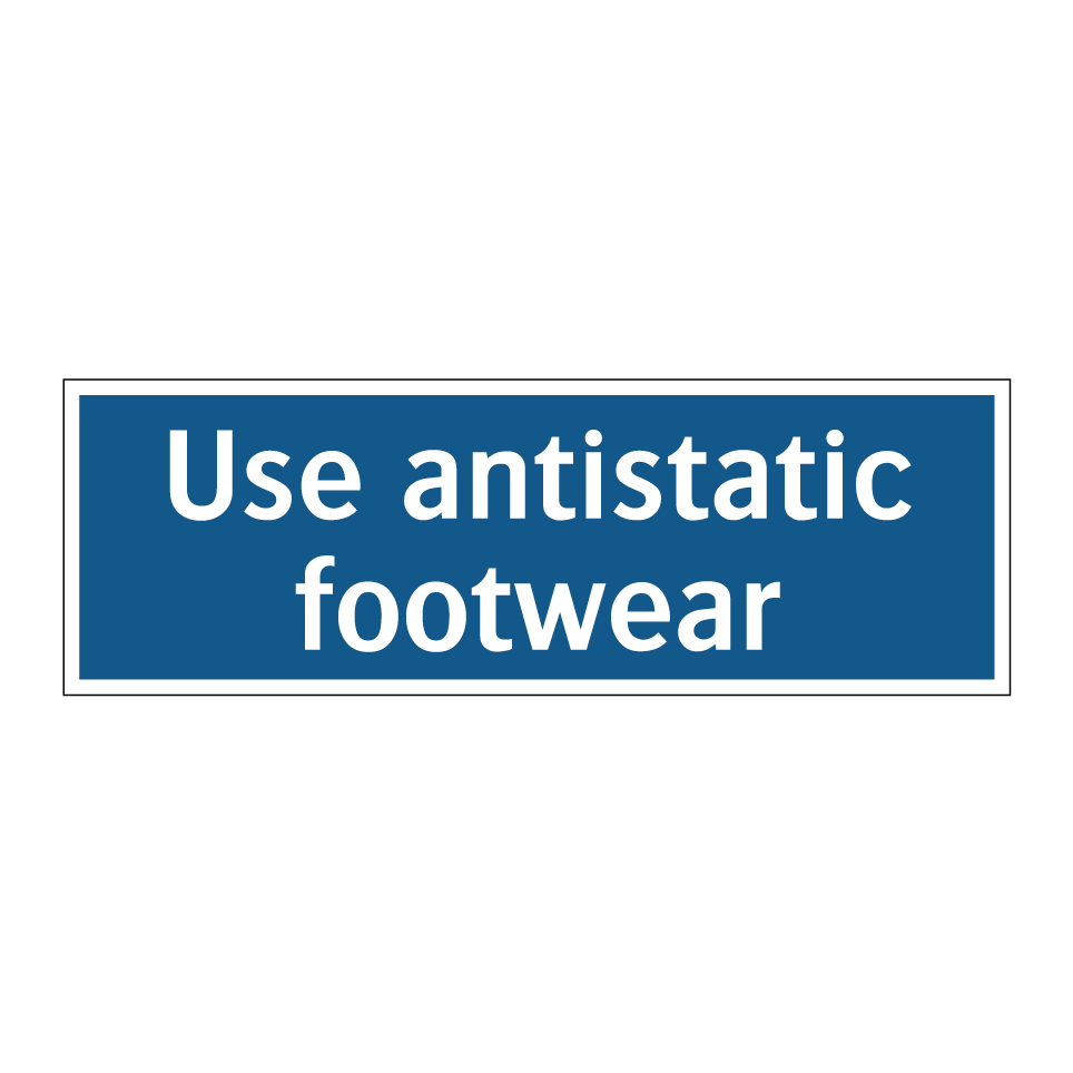 Use antistatic footwear