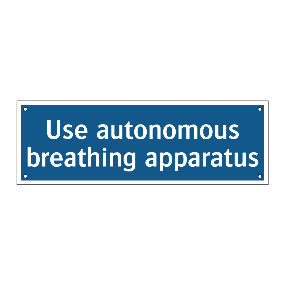 Use autonomous breathing apparatus