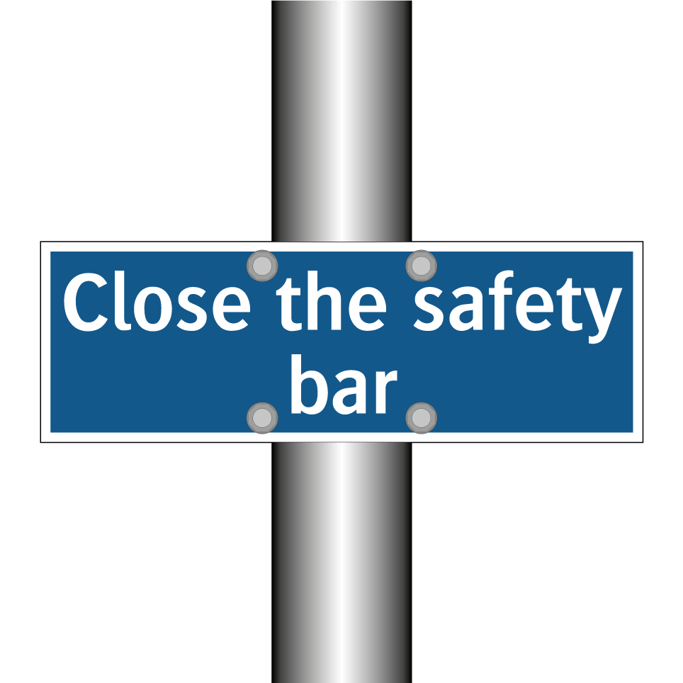 Close the safety bar