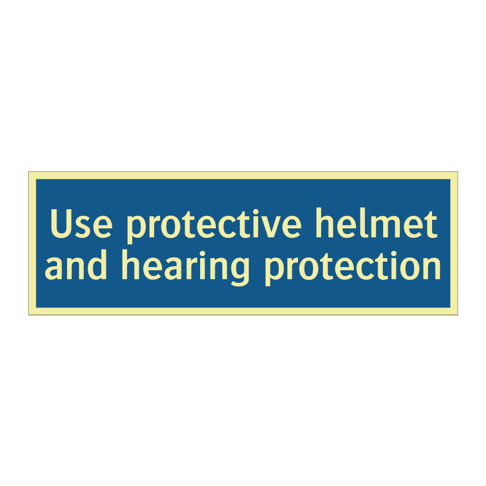 Use protective helmet and hearing protection