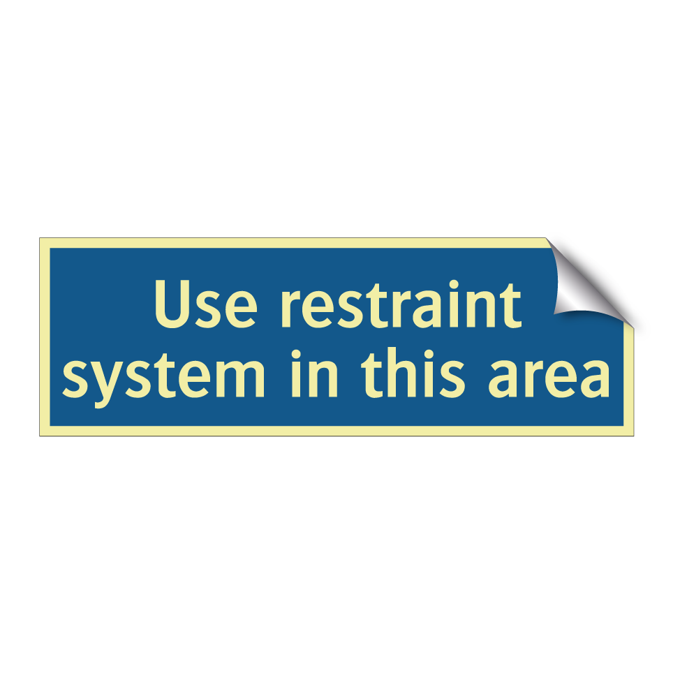 Use restraint system in this area