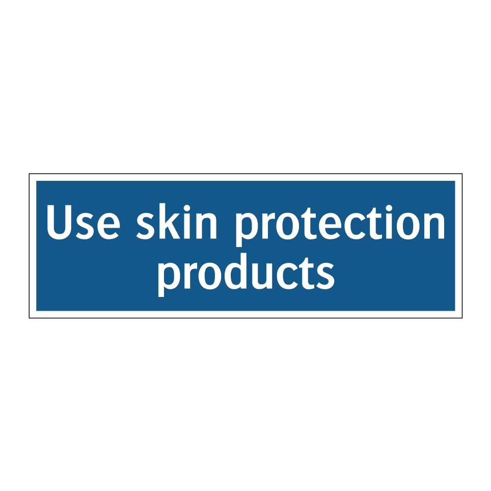 Use skin protection products