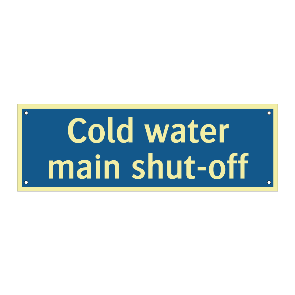 Cold water main shut-off