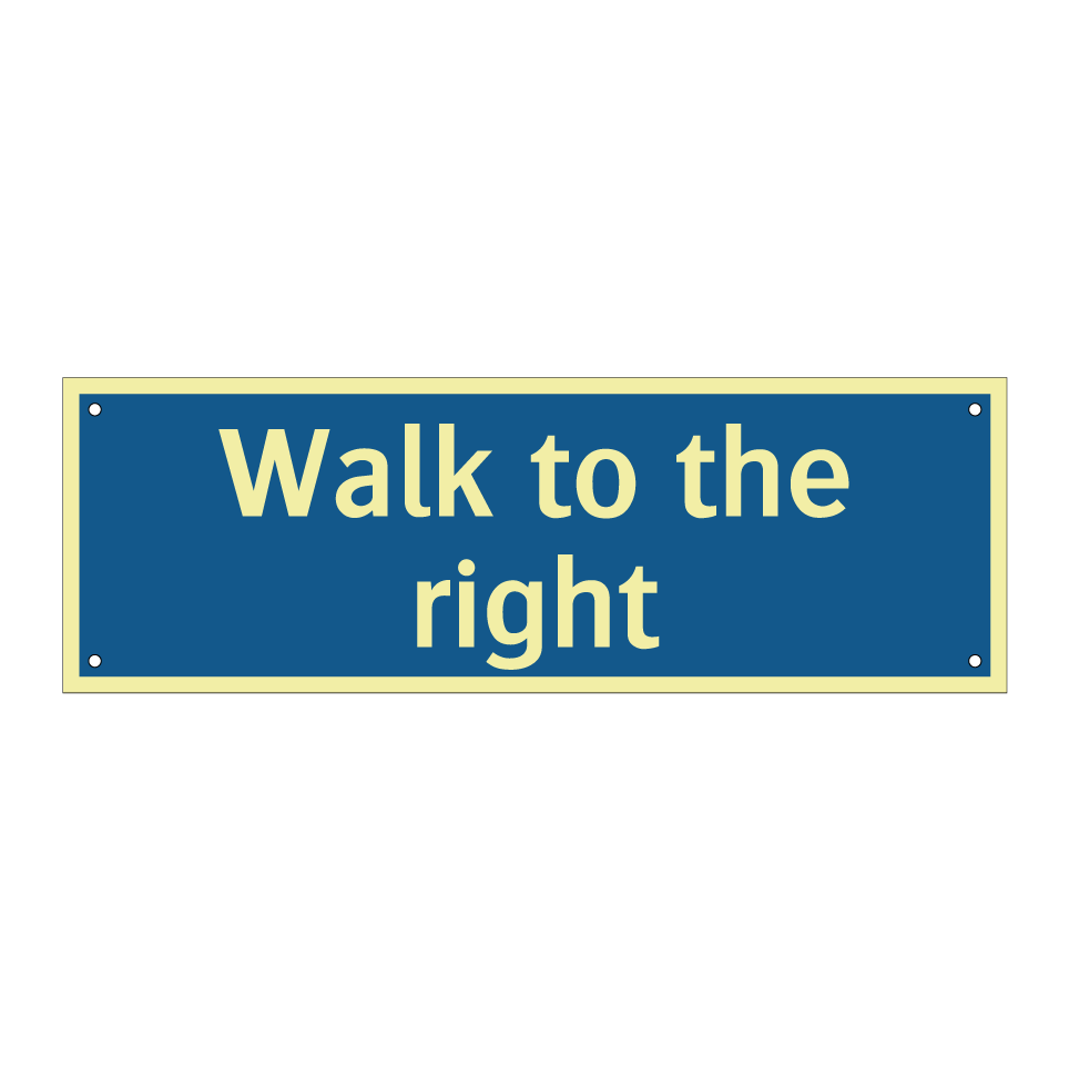 Walk to the right