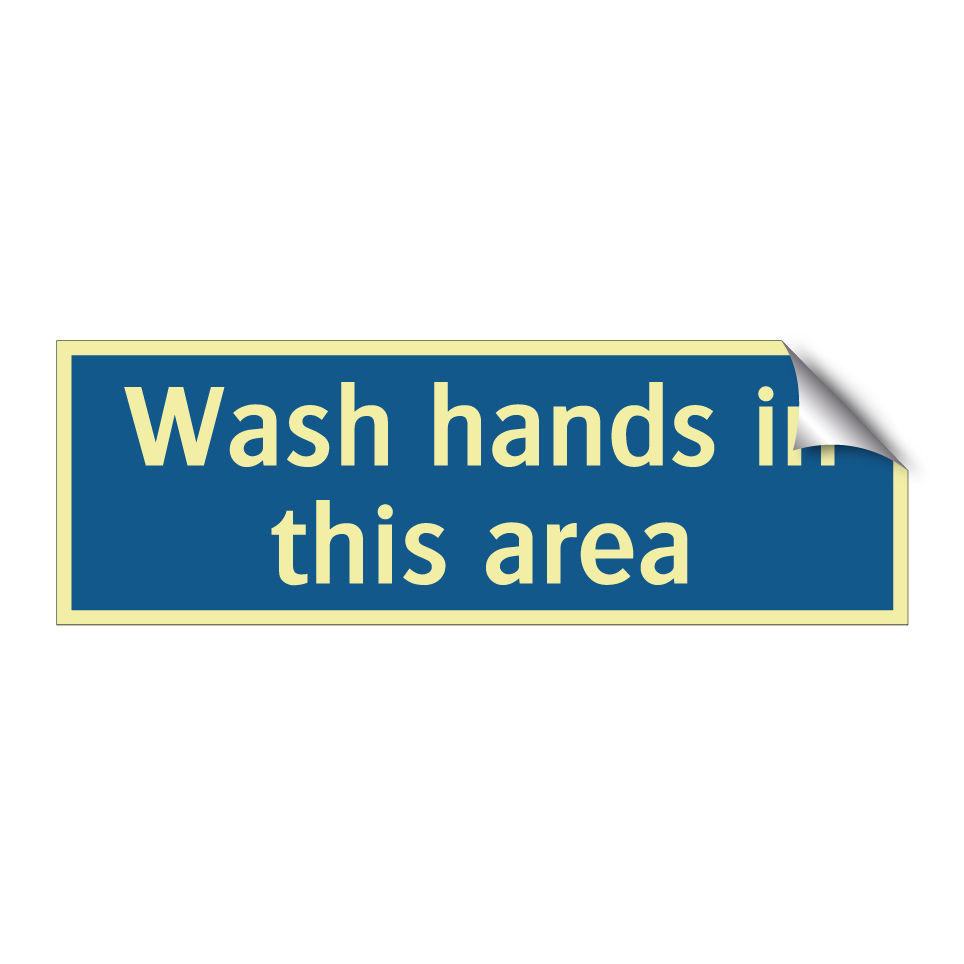 Wash hands in this area