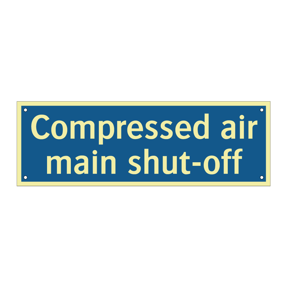 Compressed air main shut-off