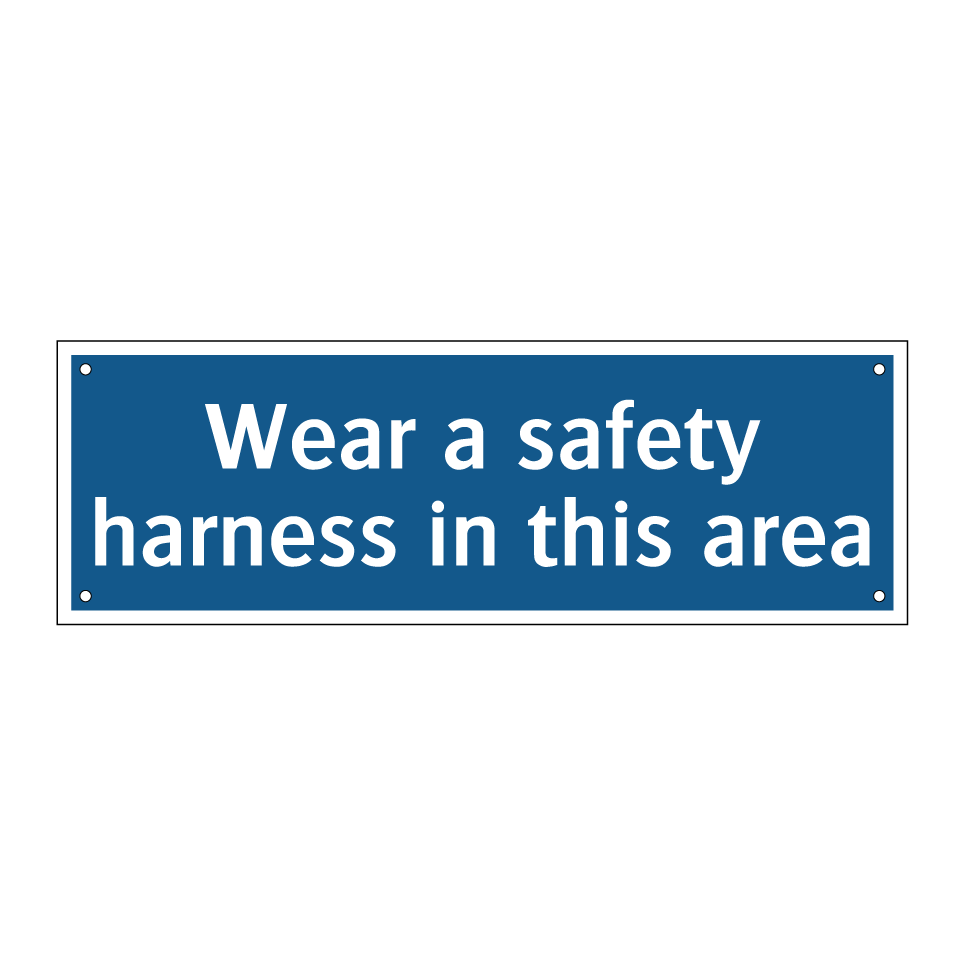 Wear a safety harness in this area