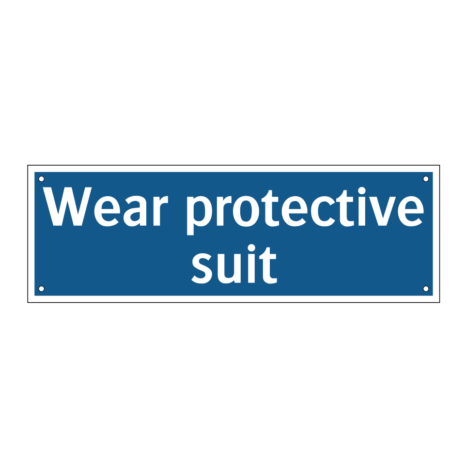 Wear protective suit