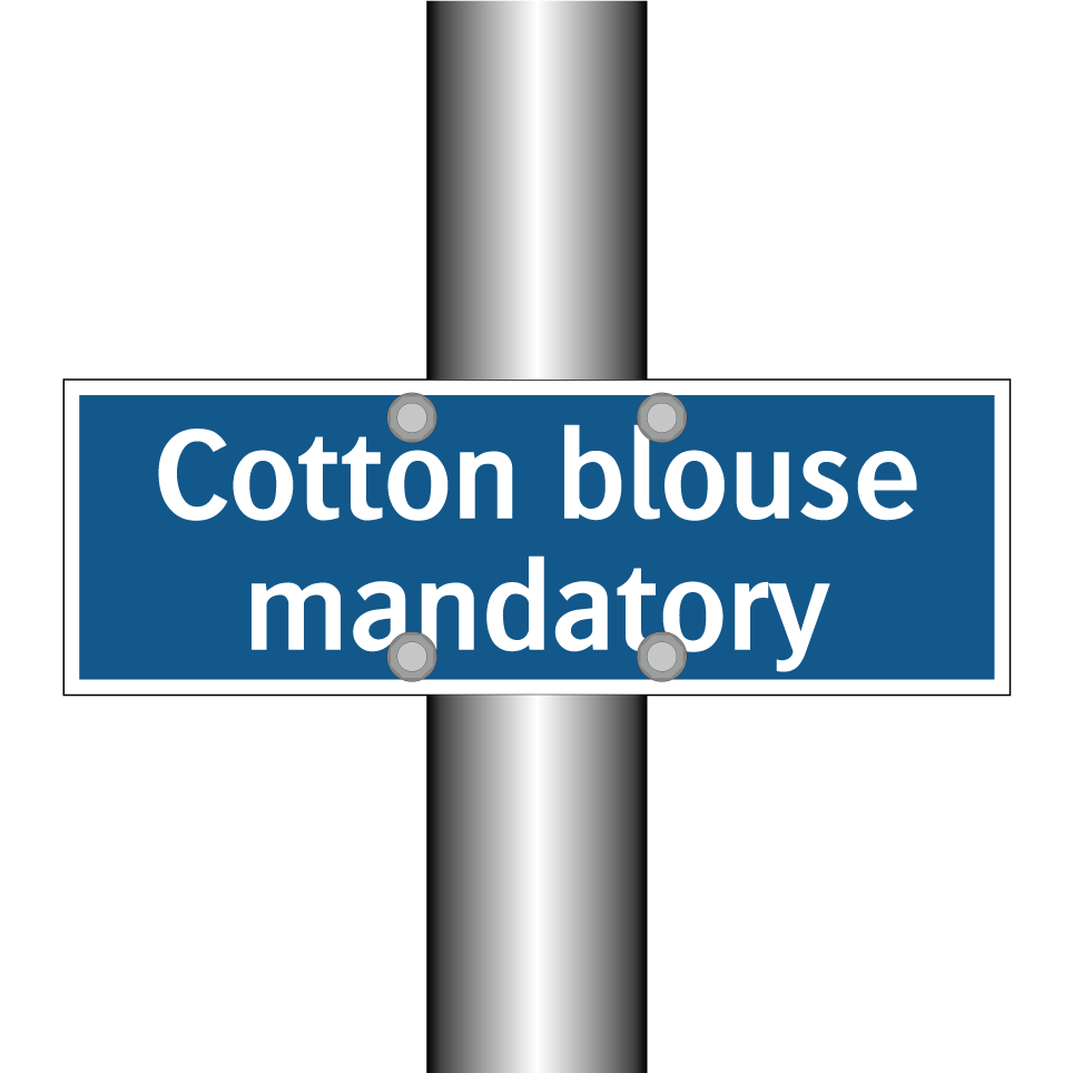 Cotton blouse mandatory