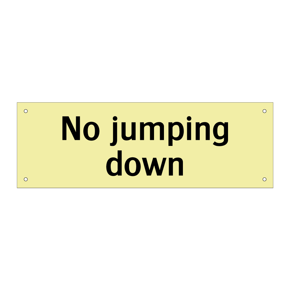 No jumping down
