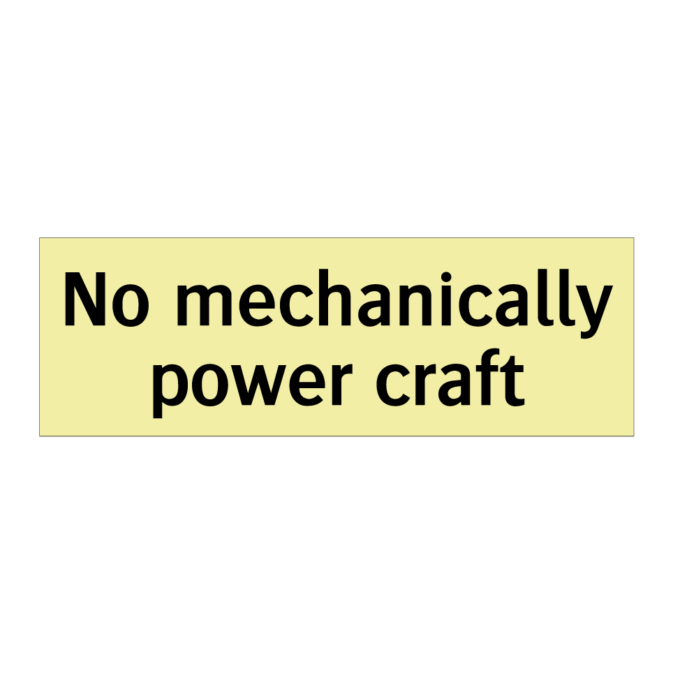 No mechanically power craft