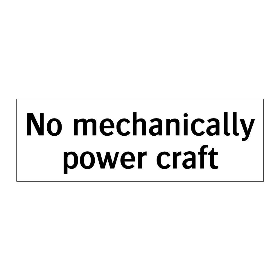 No mechanically power craft