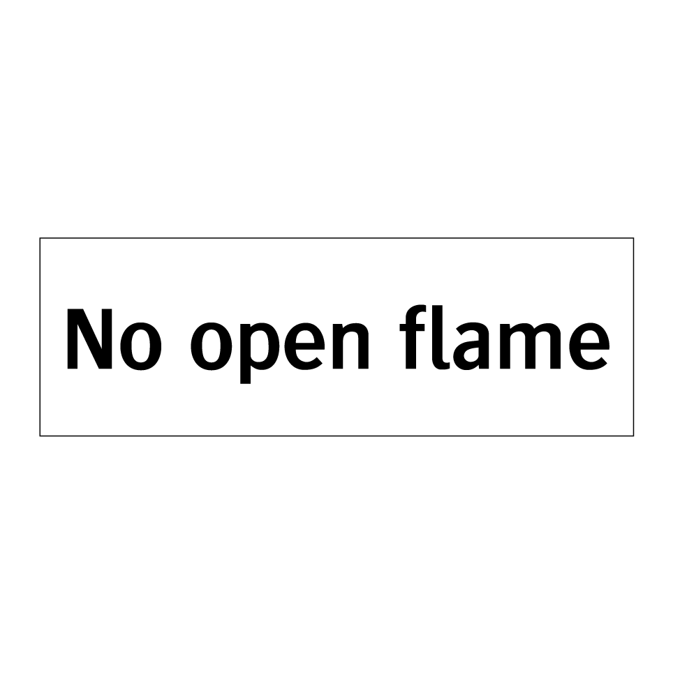 No open flame