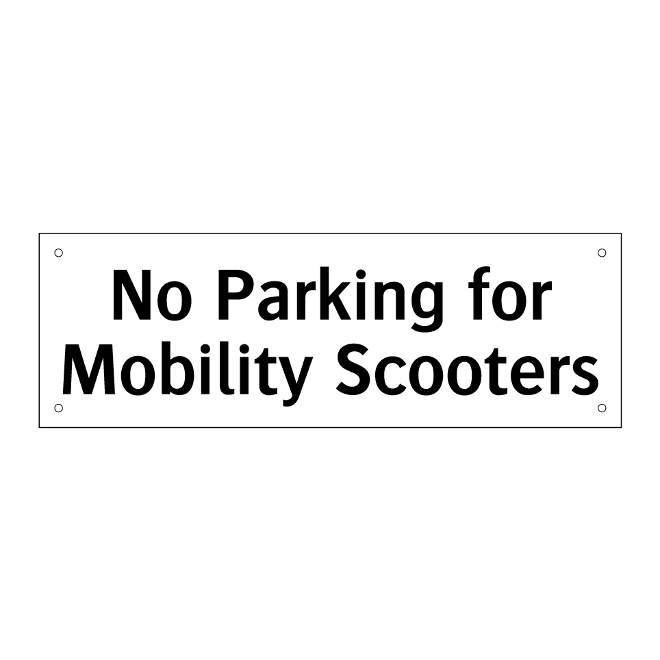 No Parking for Mobility Scooters