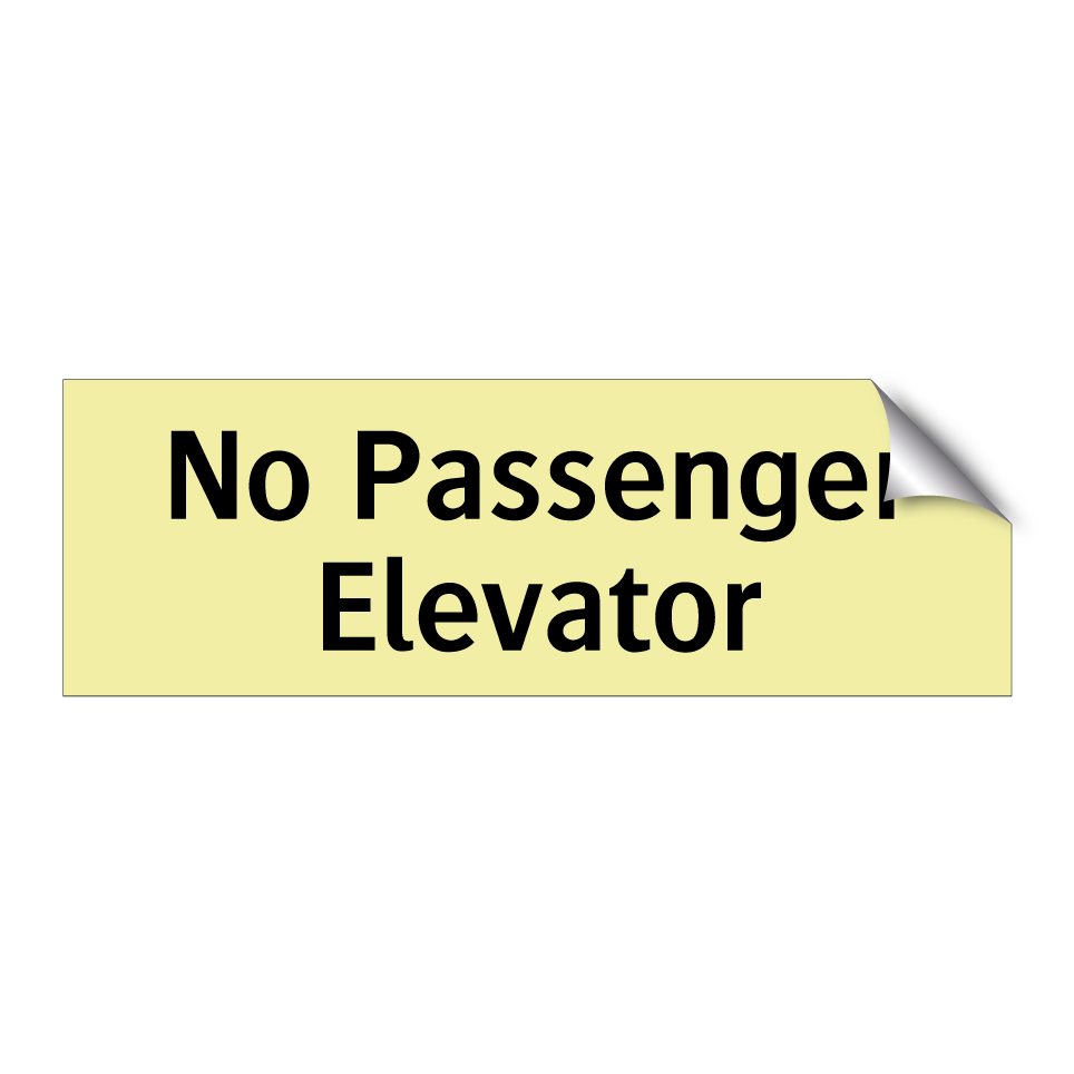 No Passenger Elevator