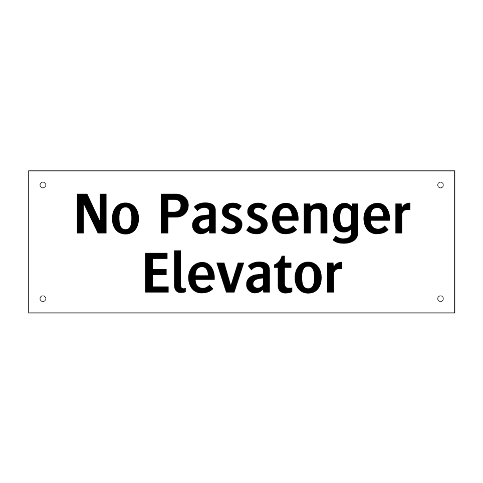 No Passenger Elevator