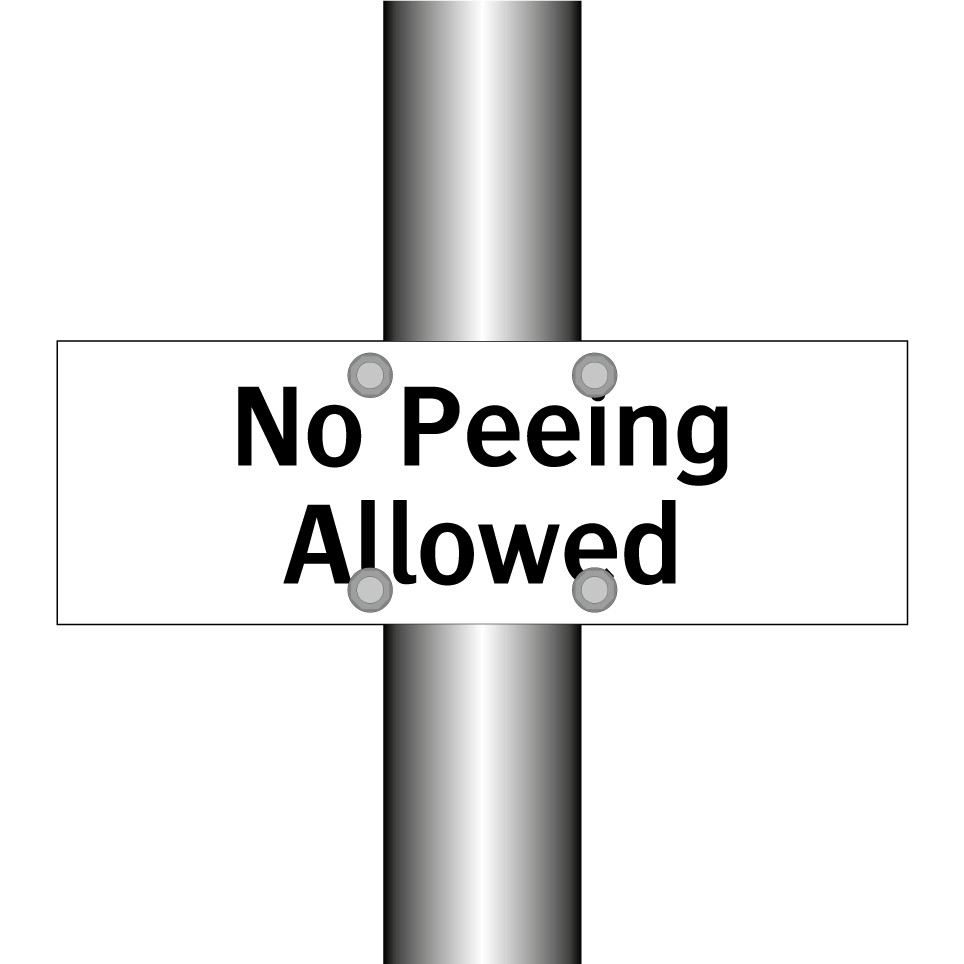 No Peeing Allowed
