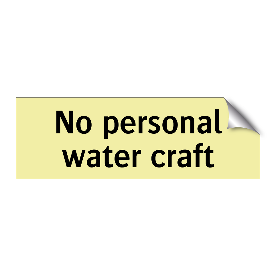 No personal water craft