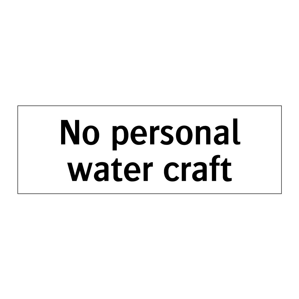 No personal water craft