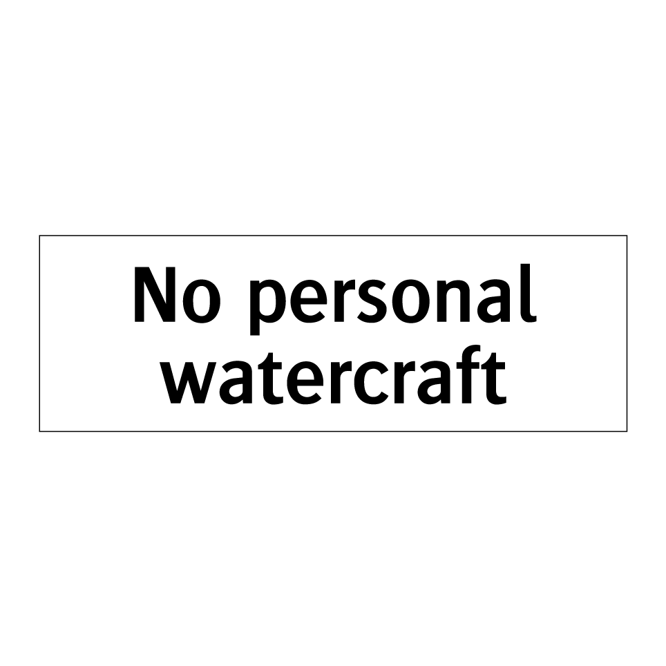 No personal watercraft