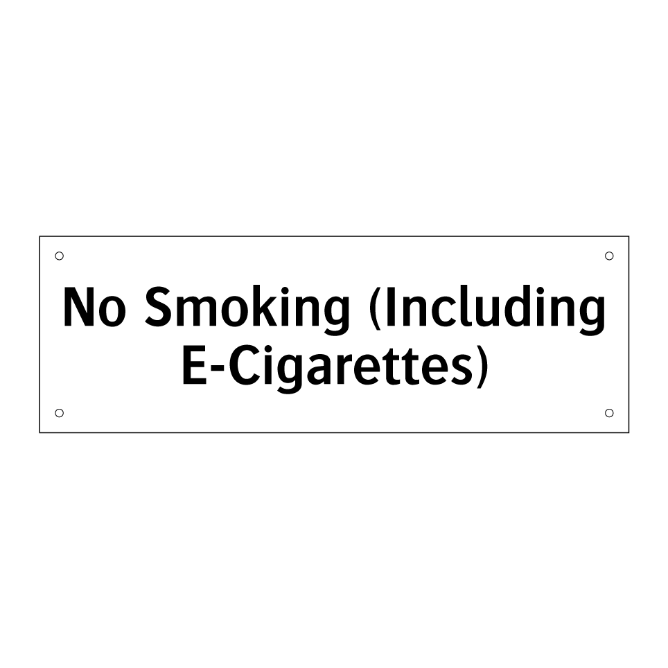 No Smoking (Including E-Cigarettes)