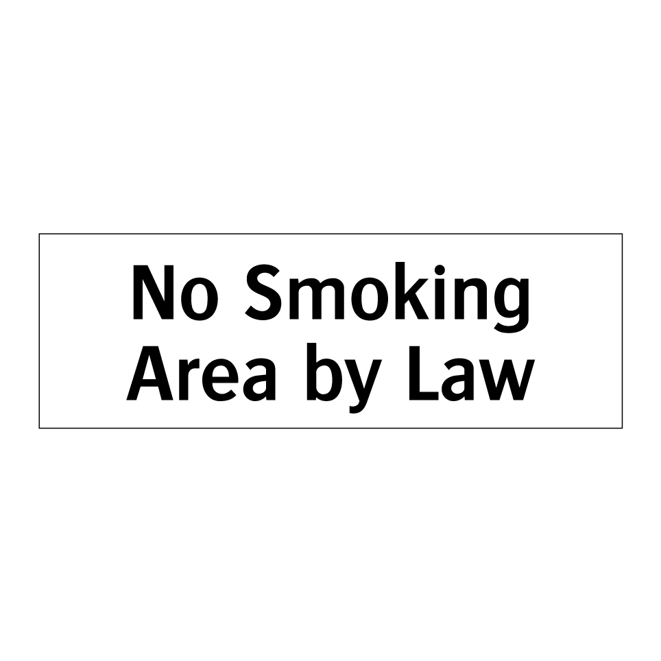 No Smoking Area by Law
