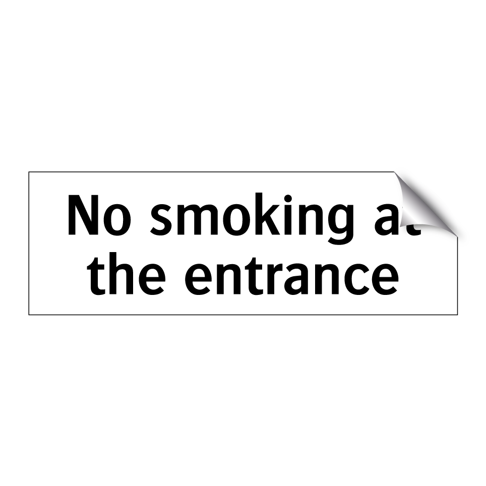 No smoking at the entrance