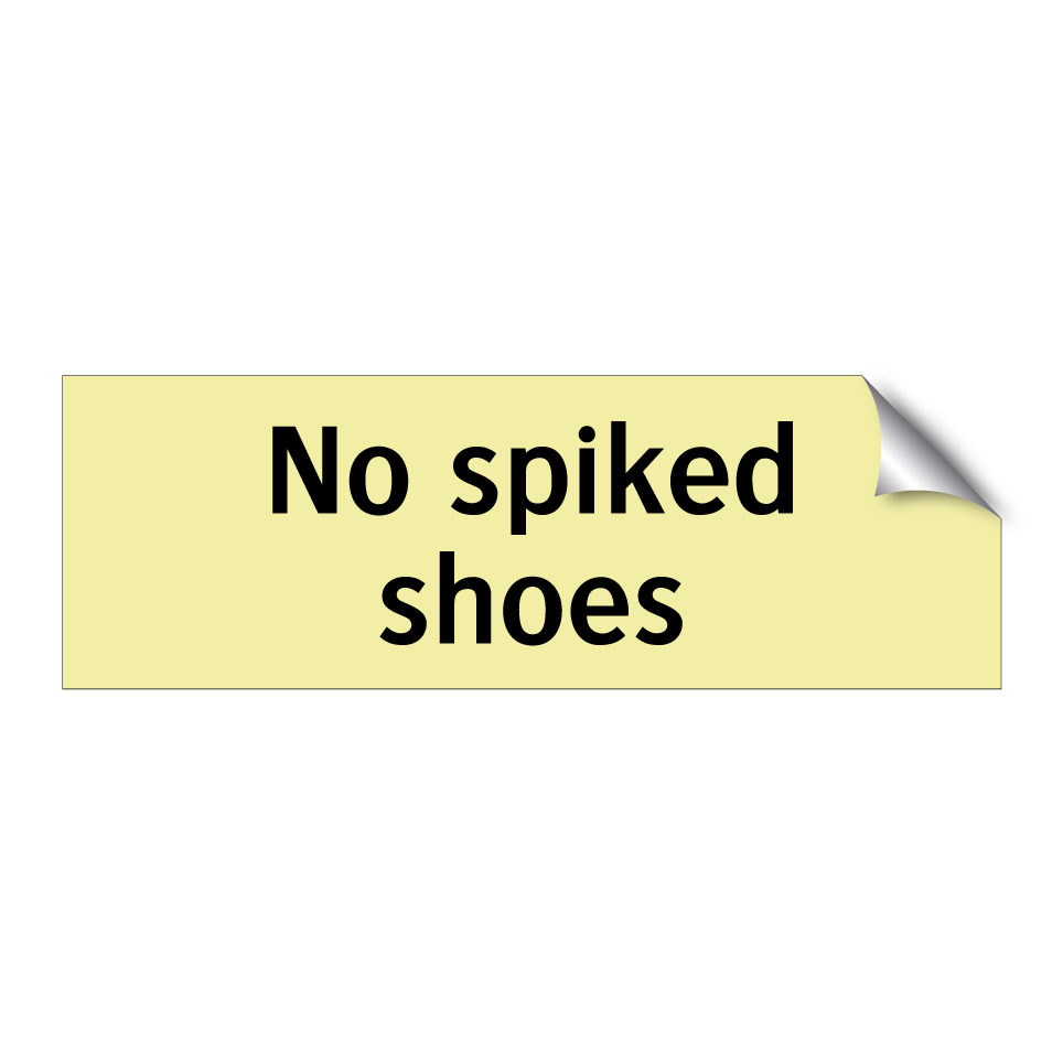 No spiked shoes