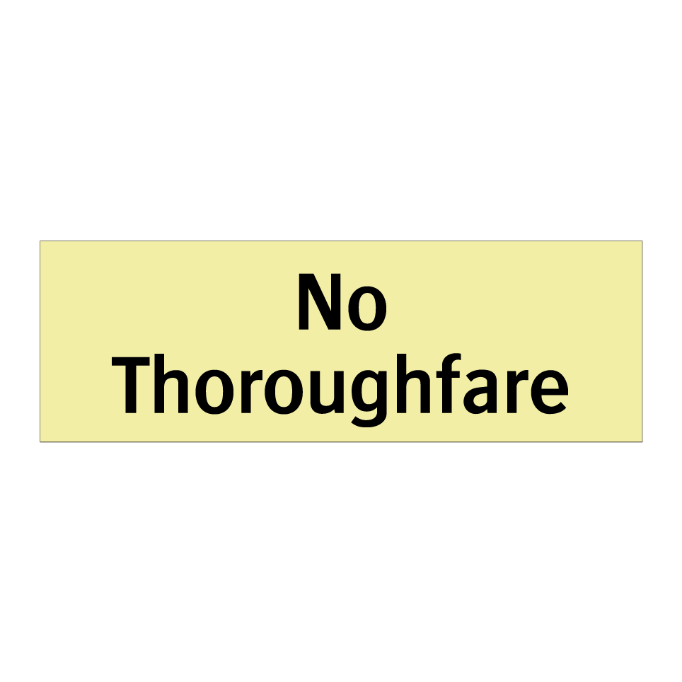 No Thoroughfare