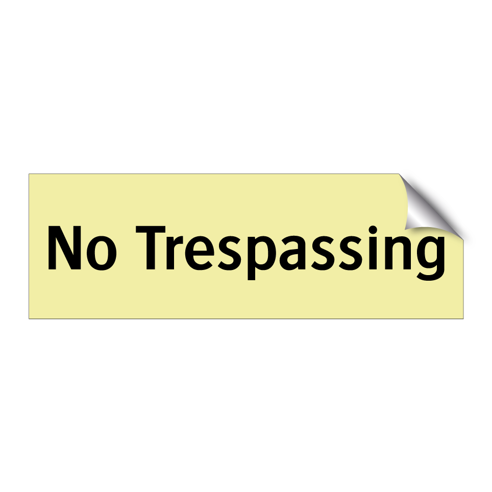No Trespassing