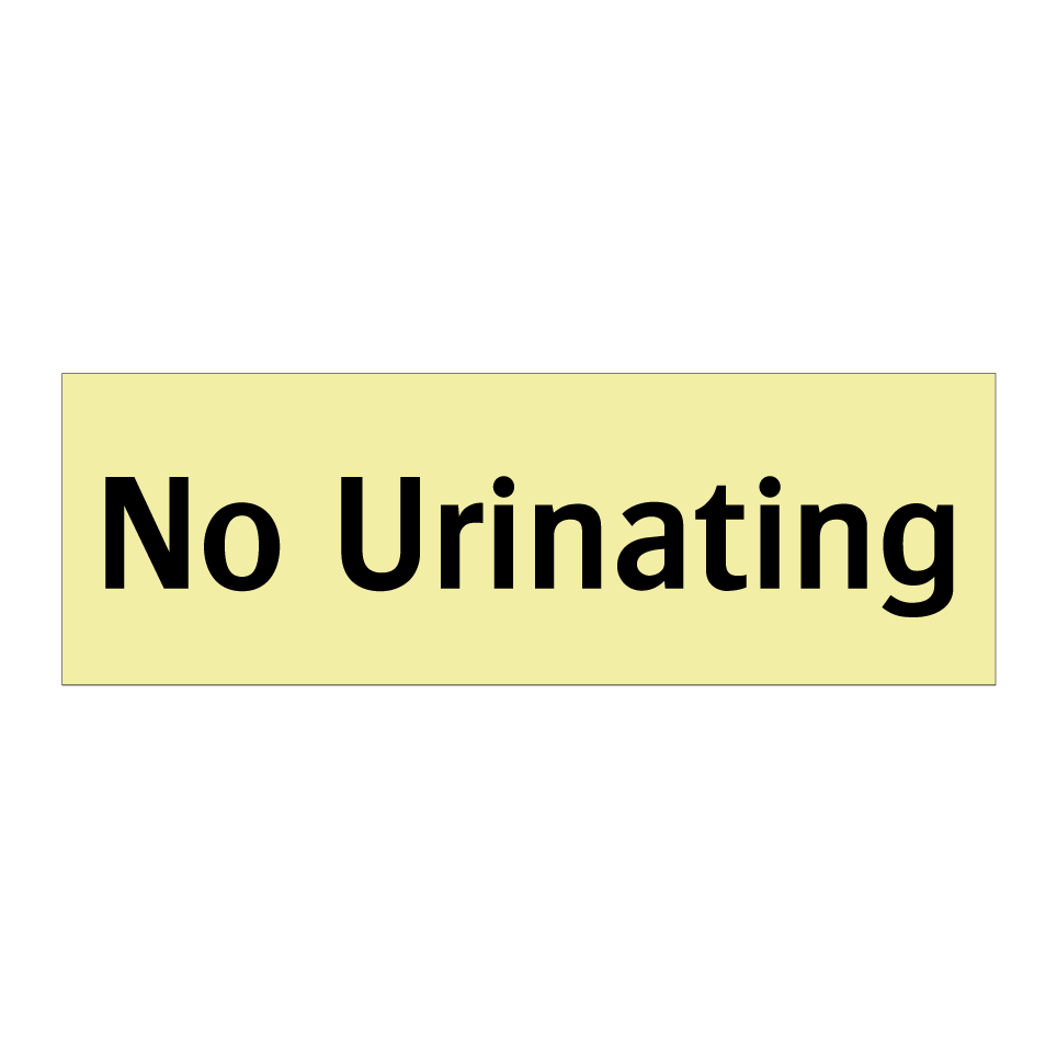 No Urinating