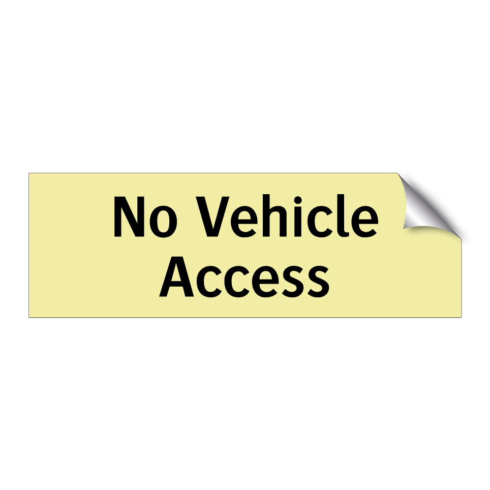 No Vehicle Access