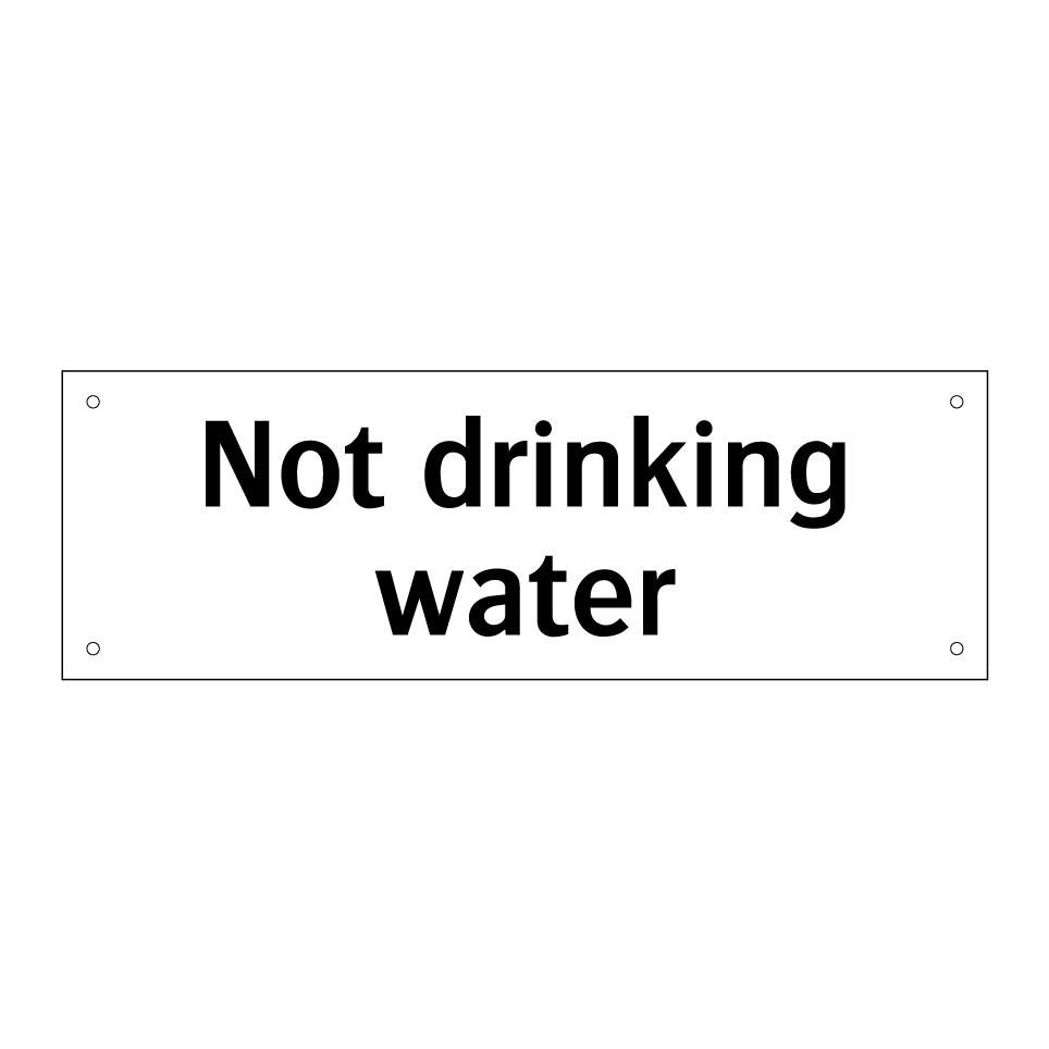 Not drinking water