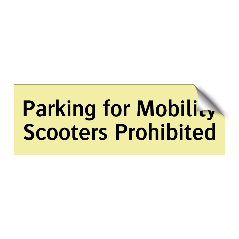 Parking for Mobility Scooters Prohibited