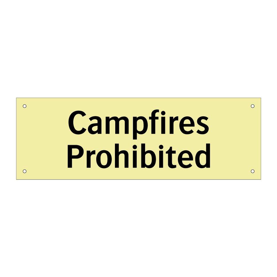 Campfires Prohibited