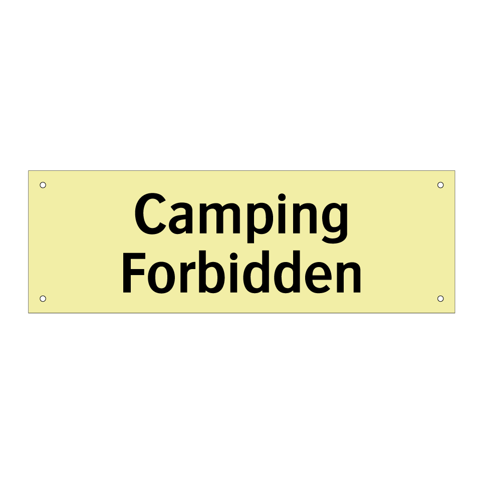 Camping Forbidden