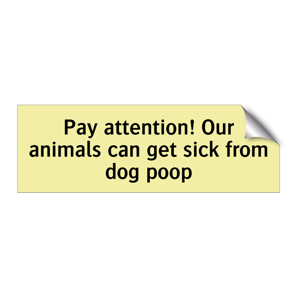 Pay attention! Our animals can get sick from dog poop