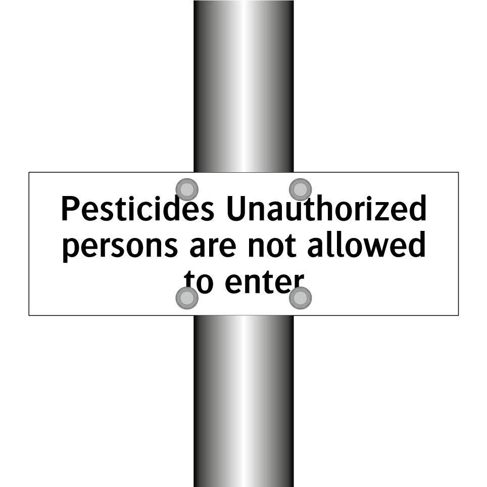 Pesticides Unauthorized persons are not allowed to enter