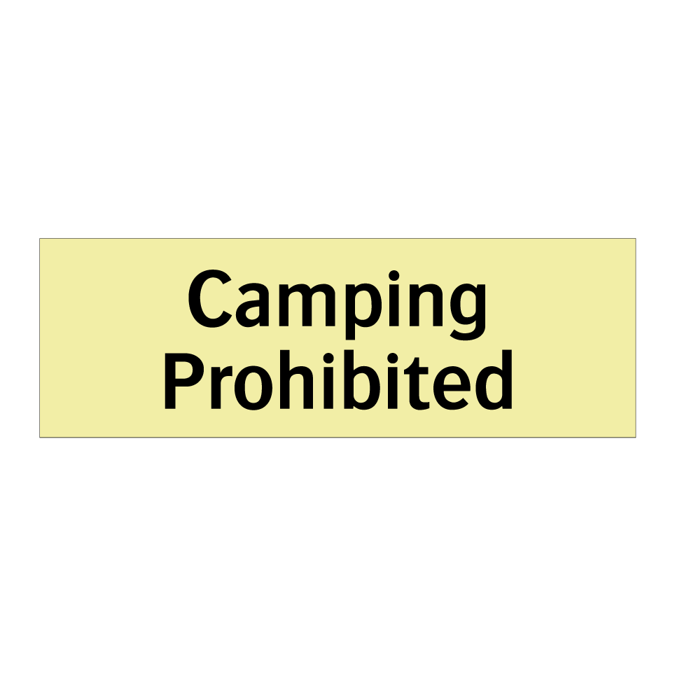 Camping Prohibited