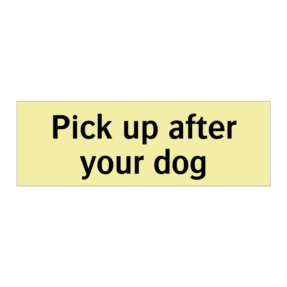 Pick up after your dog