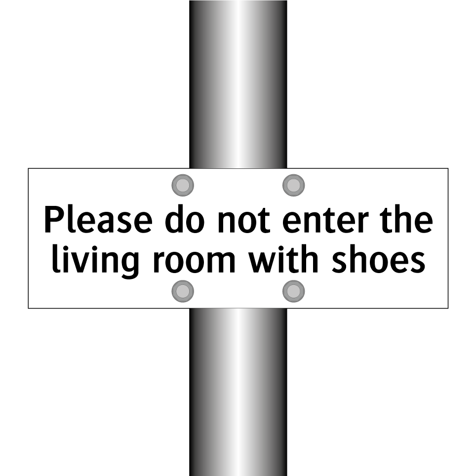 Please do not enter the living room with shoes