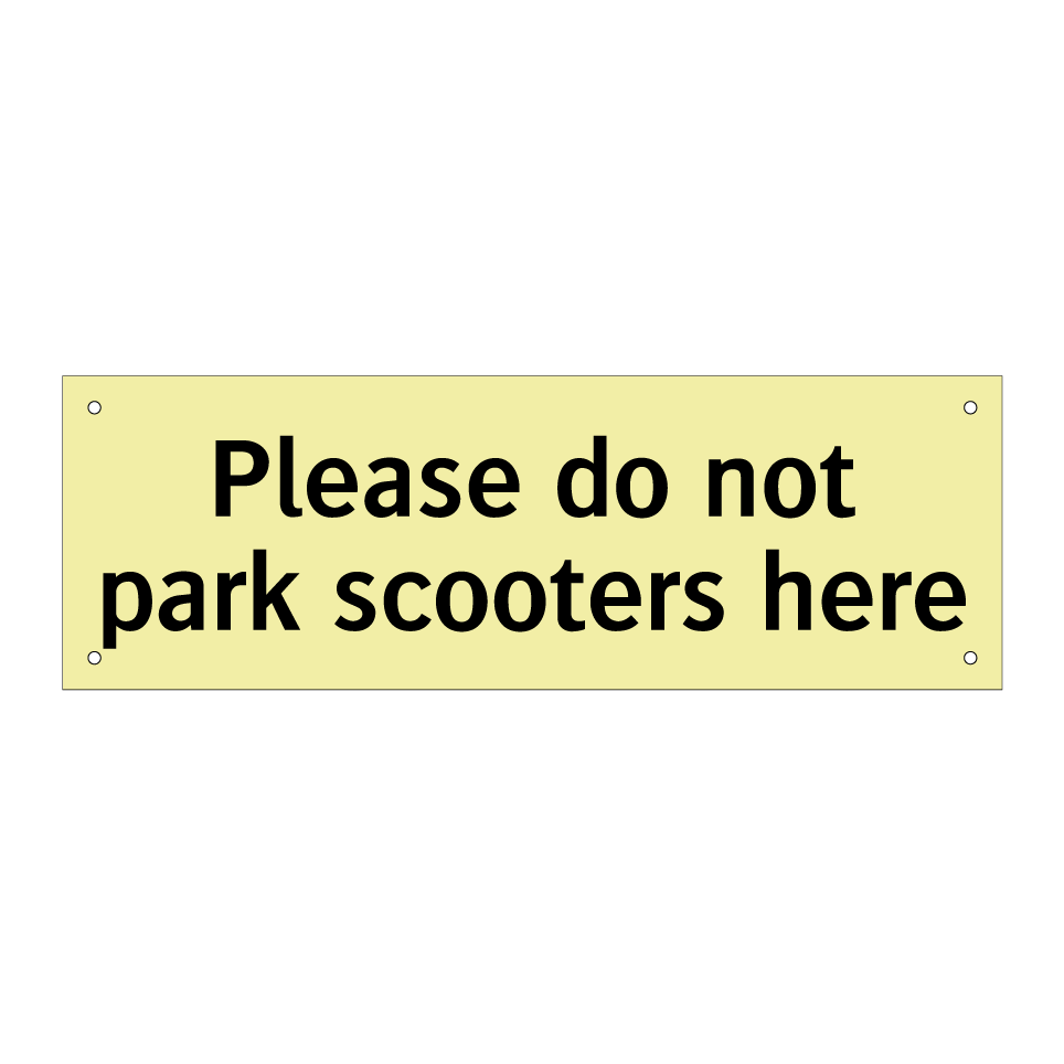 Please do not park scooters here