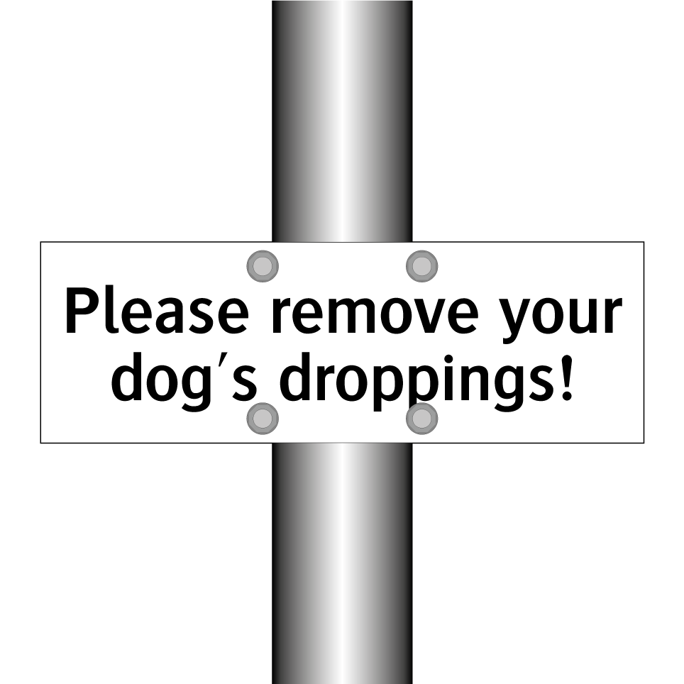 Please remove your dog's droppings!