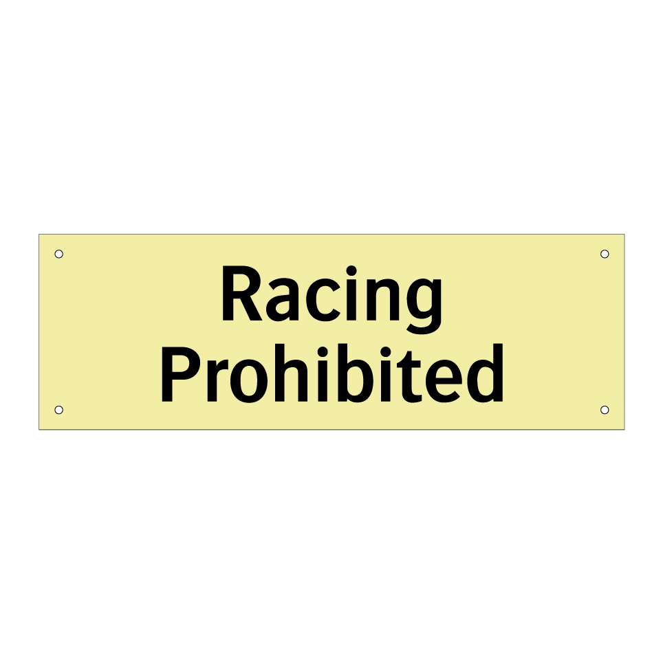Racing Prohibited