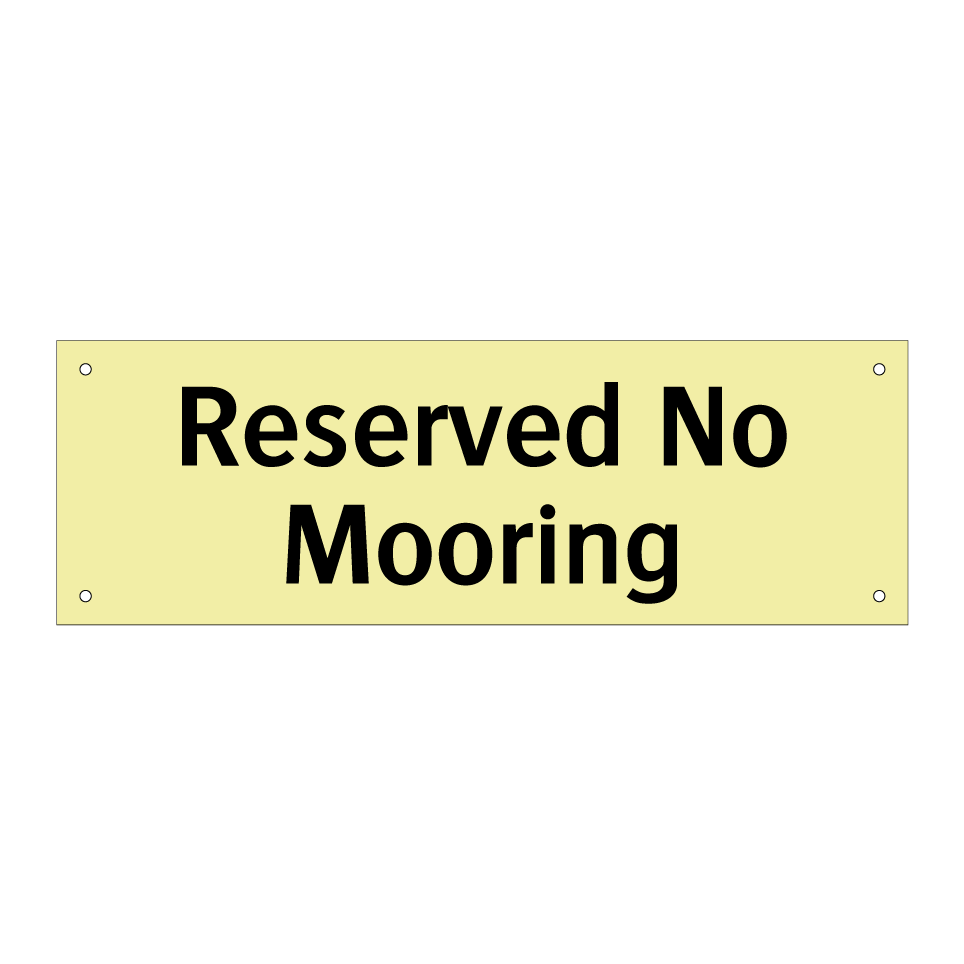 Reserved No Mooring