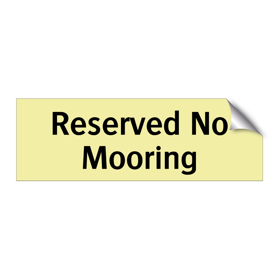 Reserved No Mooring