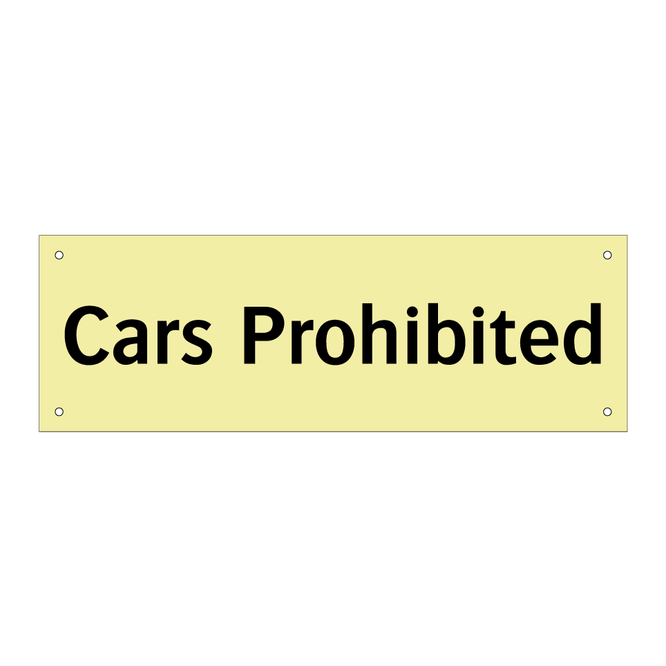 Cars Prohibited