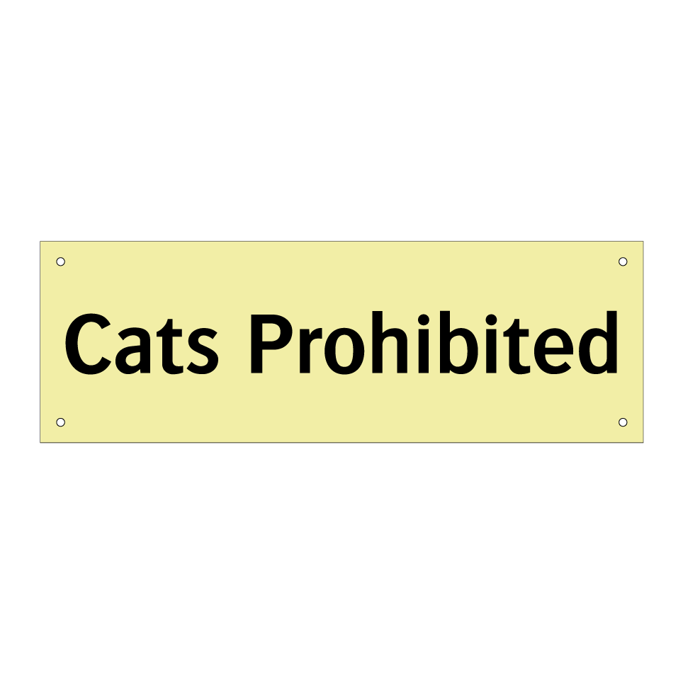 Cats Prohibited